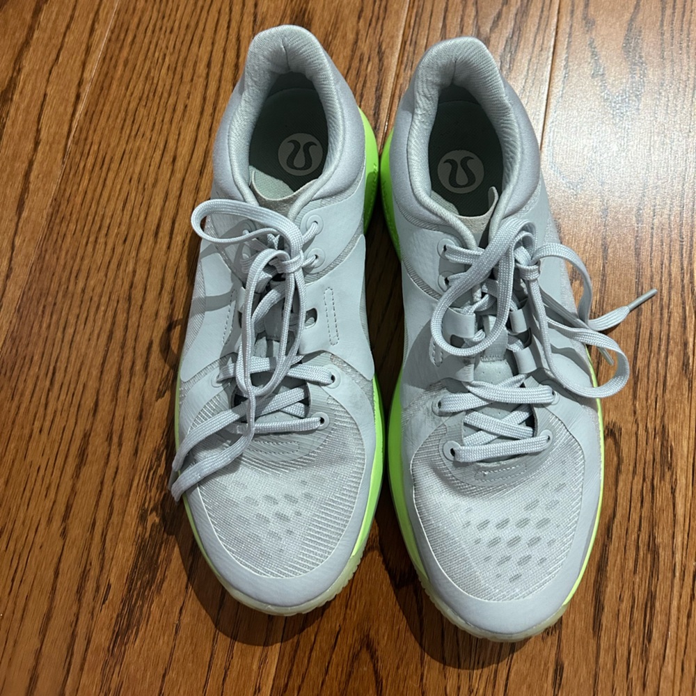 lululemon athletica Light Gray and Neon Green Women's Athletic Shoes